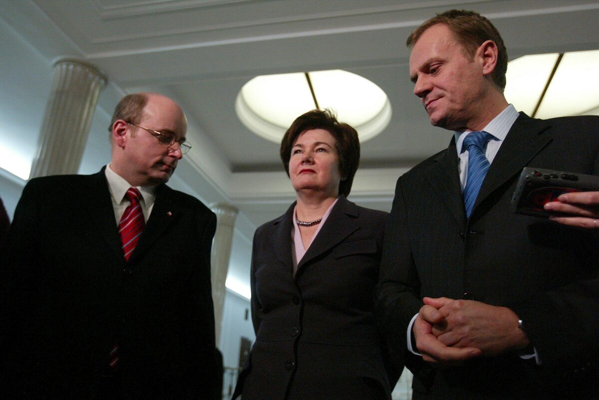 Jan Maria Rokita, Hanna Gronkiewicz-Waltz i Donald Tusk w 2005 roku 