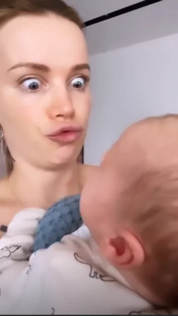 Julia Kuczyńska i Sebastian Fabijański z synem 