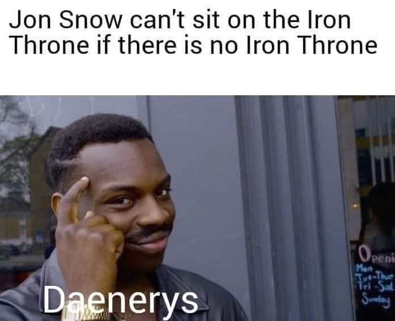 Mem komentujący przemianę Daenerys Targaryen w „Grze o tron” 