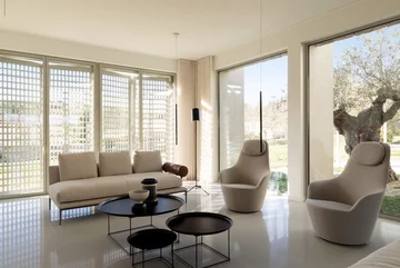 Waniliowy minimalizm w starym wiejskim domu, projekt (ma!ca) V2com, 2926-03, dom, minimalizm, beż