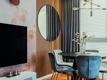 Lamele w&nbsp;jadalni, projekt: Deer Design