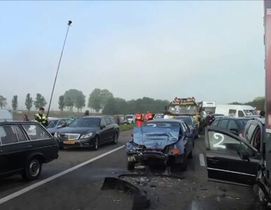 Miniatura: Karambol z udziałem 150 samochodów w Holandii