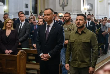 Andrzej Duda i Wołodymyr Zełenski oddali hołd ofiarom rzezi wołyńskiej 