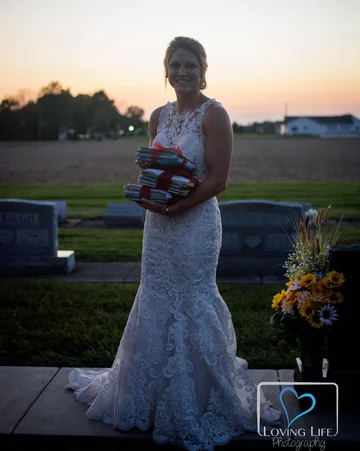 Jessica Padgett w dniu ślubu 