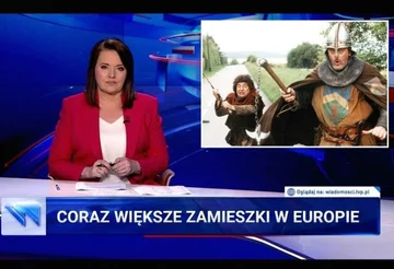 Mem po materiale Wiadomości TVP 