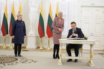 Andrzej Duda na uroczystościach 100. rocznicy odbudowy Państwa Litewskiego 