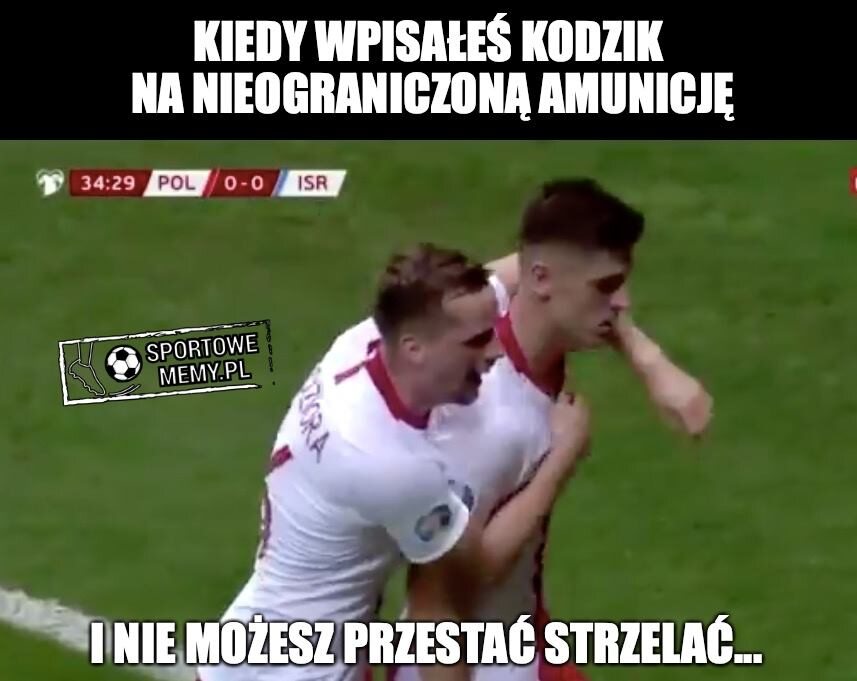 Mem po meczu Polski z Izraelem 