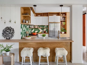 Małe mieszkanie, projekt BAAO Architects v2com, małe kolorowe, 2875-08, Nowy Jork