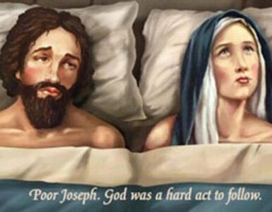 Miniatura: Szokujący plakat - Józef idzie z Maryją do...