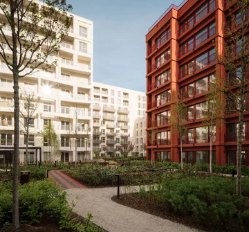 Modern Mokotów powstaje na terenie dawnego kompleksu biurowego Empark Mokotów. Masterplan inwestycji opracowała pracownia BBGK Architekci 