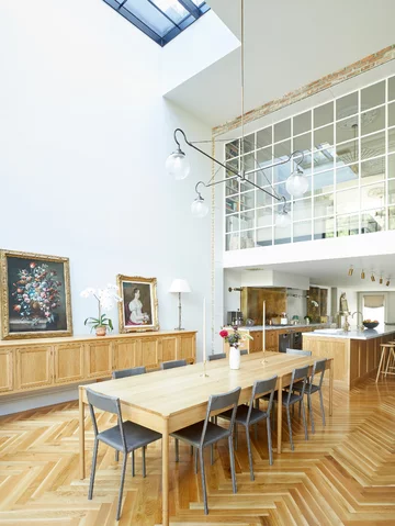 Stylowe wnętrza oryginalnie połączone z elementami loftowymi, projekt Palette Architecture Stylowe, 5897-01, v2com, stylowe, loft