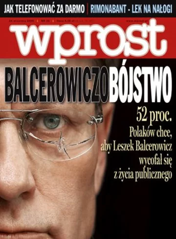 Okładka tygodnika Wprost nr 38/2006 (1240)