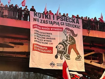 Baner na Marszu Niepodległości 