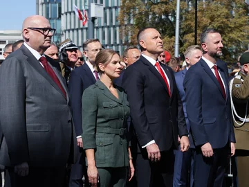 Politycy podczas Święta Wojska Polskiego 