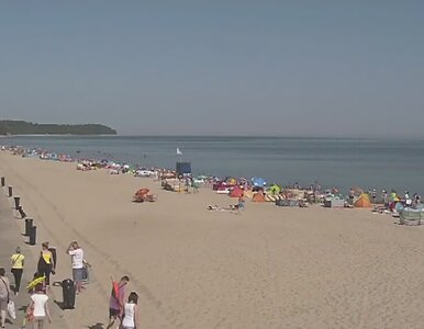 Miniatura: Upalny weekend nad morzem. Plaża we...