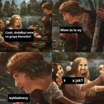 Mem z wykładowców włamujących się na grupki studenckie 