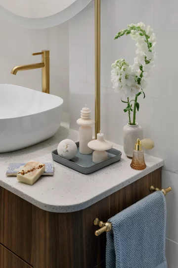 Błękitne mieszkanie w kamienicy, projekt Hanna Pietras 