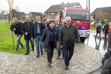 Premier Beata Szydło na posiedzeniu sztabu antykryzysowego w Zielonej Górze 