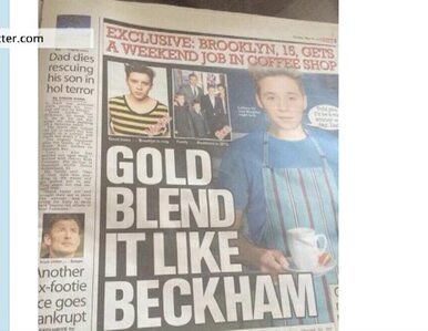 Miniatura: Co robi syn Beckhamów? Pracuje w kawiarni