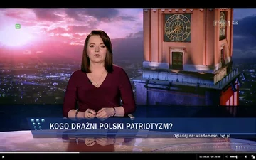 Paski informacyjne z "Wiadomości" TVP 