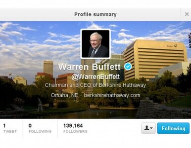 Miniatura: Warren Buffett na Twitterze