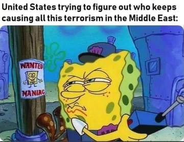 Mem będący reakcją na możliwą wojnę USA z Iranem 
