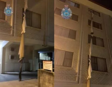 Miniatura: Związał linę z prześcieradeł i uciekł z...