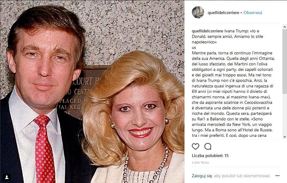 Ivana Trump z mężem Donaldem Trumpem 