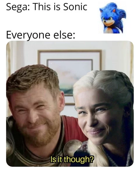 Mem po trailerze filmu „Sonic the Hedgehog”