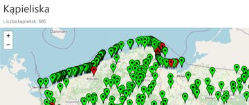 Mapka plaże Bałtyk