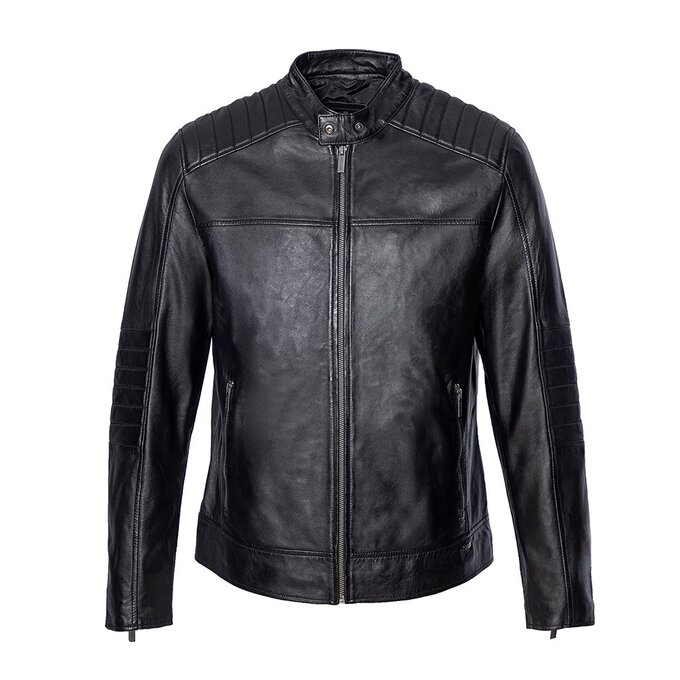 Sk&oacute;rzana kurtka ze&nbsp;st&oacute;jką