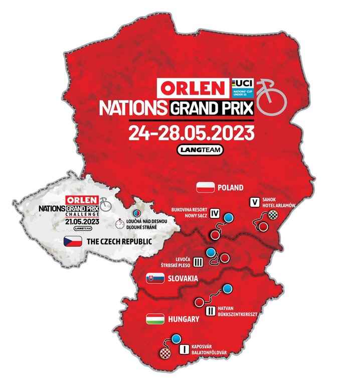 Mapa wyścigu ORLEN Wyścig Narod&oacute;w 2023