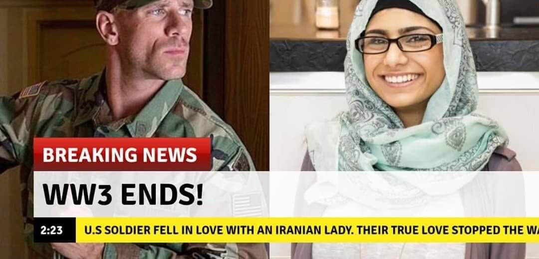 Mem będący reakcją na możliwą wojnę USA z Iranem 