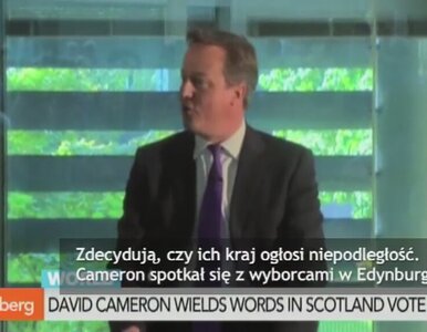 Miniatura: Cameron: Szkockie referendum to wybór nie...