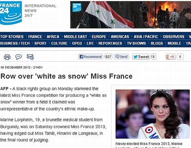 Miniatura: Miss Francji jest... zbyt biała?...