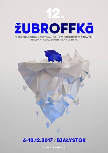 plakat reklamowy 12 edycji Festiwalu Film&oacute;w Kr&oacute;tkometrażowych ŻubrOFFka