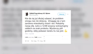 Wpisy zakładu pogrzebowego w mediach społecznościowych 