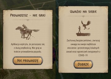 Specjalne komunikaty wyświetlane w&nbsp;grze Wiedźmin: Pogromca Potwor&oacute;w