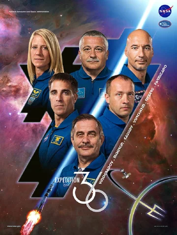 Plakat NASA reklamujący wyprawę w kosmos 