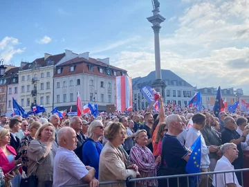 Wiec Donalda Tuska w Warszawie 