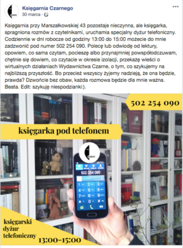 Księgarnia Czarnego w&nbsp;akcji "Księgarnia pod&nbsp;telefonem"