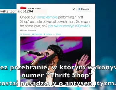 Miniatura: Macklemore przebrał się za Żyda. Raper...