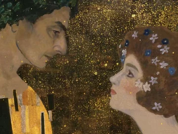 Gustav Klimt, "Pocałunek" - kadr z filmu