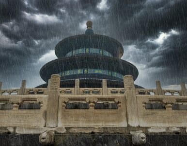 Miniatura: Pekin zalewany przez rzęsiste deszcze. Są...