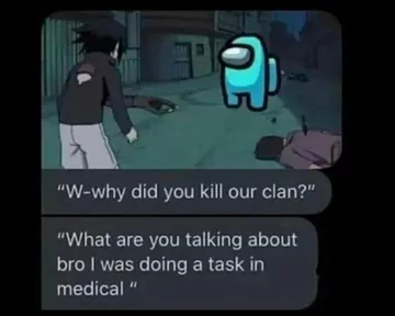 Mem z gry Among Us 