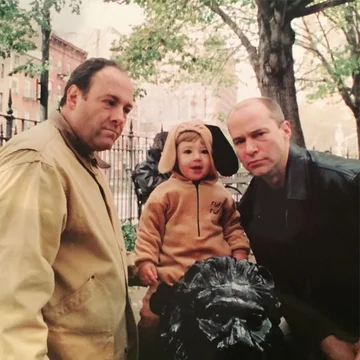 Mały Michael Gandolfini z ojcem Jamesem 