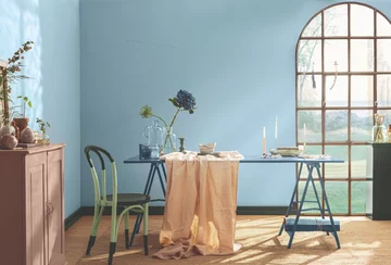 Kolor niebieski we wnętrzu 