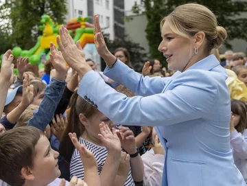 Marta Nawrocka podczas Dnia Dziecka w Pałacu Prezydenckim 