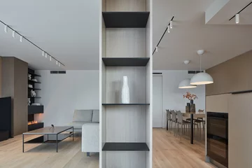 Minimalistyczny apartament z panoramicznym widokiem, projekt Barbora Léblová Linka, Barbora Léblová