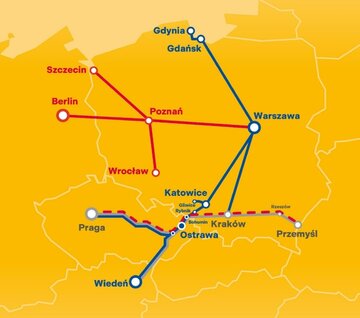 Takie trasy RegioJet planuje na&nbsp;grudzień 2026